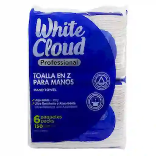 White Cloud Toalla en Z para Manos 