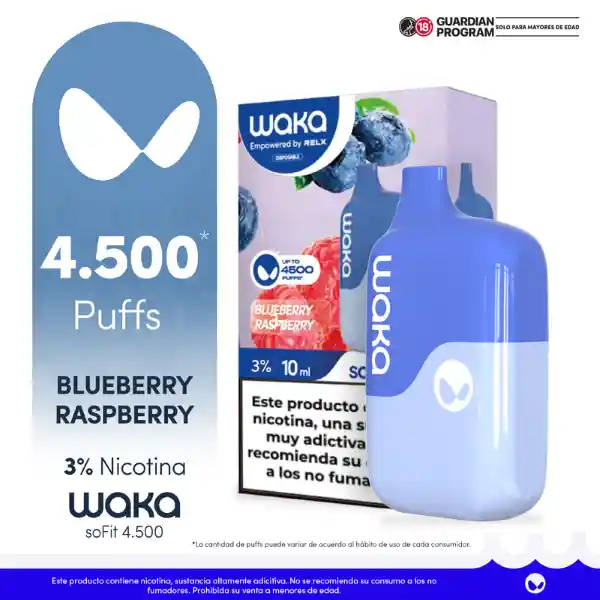 WAKA  SoFit 4500 Blueberry Raspberry-3% 4500 puff