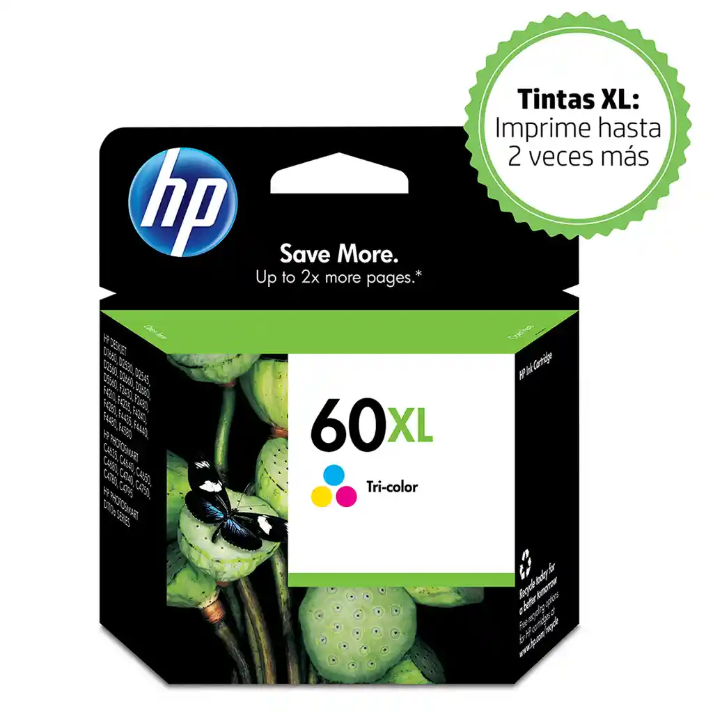 Cartucho De Tinta Hp 60xl Tricolor Original (cc644wl)