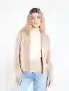 Chaqueta Kosh Mujer Beige Polvillo Medio Talla L Naf Naf