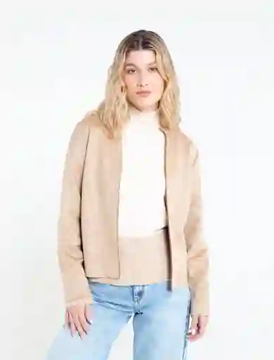 Chaqueta Kosh Mujer Beige Polvillo Medio Talla L Naf Naf