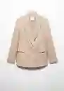 Blazer Americana Tempoli Piedra Talla S Mujer Mango