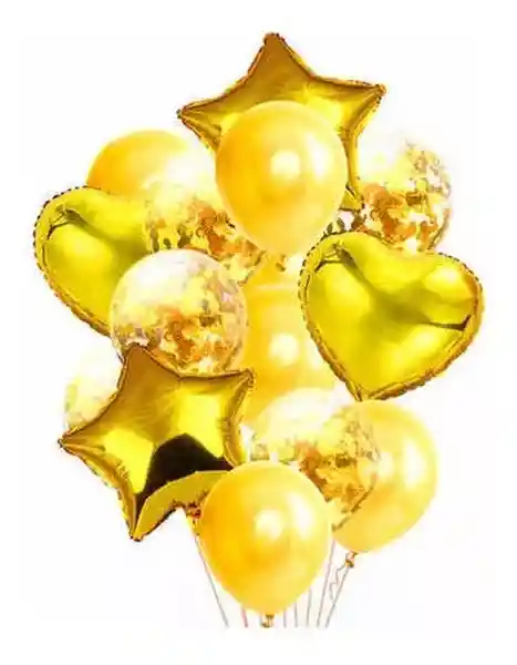 El Tío Bouquet de Globos Dorado