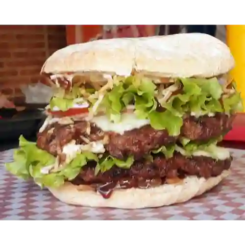 Hamburguesa Al Carbón Combo Doble Carne