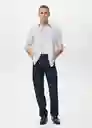 Camisa Kodak1 Gris Talla M Hombre Mango