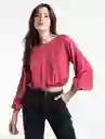  Camisa Qual Rosa Rubor Oscuro Talla L Naf-Naf 