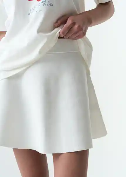 Falda Mujer Crudo Puro Claro Talla M 443G035 Naf Naf