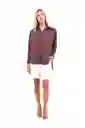 Camisa Boyfriend Haven Palmeras Terracota XS Mercedes Campuzano