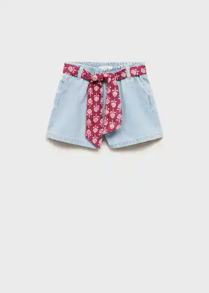 Short Gala Tejano Claro Talla 11 Niñas Mango