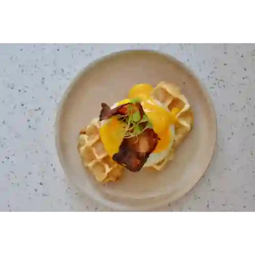 Waffleyuca con Huevo