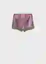 Short Pijama Jones Ciruela Talla L Mujer Mango