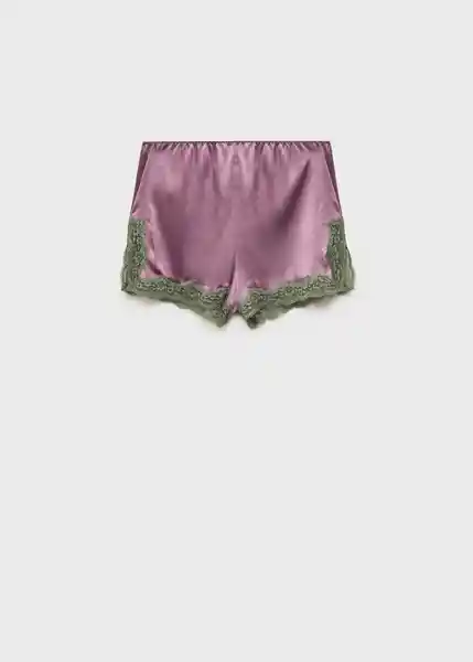 Short Pijama Jones Ciruela Talla L Mujer Mango