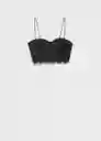 Top Luisa Negro Talla XS Mujer Mango