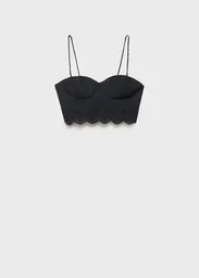 Top Luisa Negro Talla XS Mujer Mango