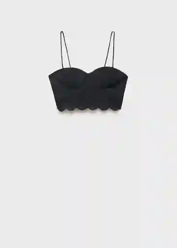 Top Luisa Negro Talla XS Mujer Mango