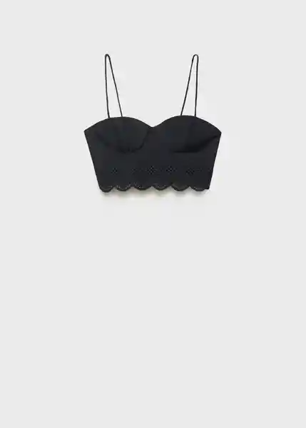 Top Luisa Negro Talla XS Mujer Mango