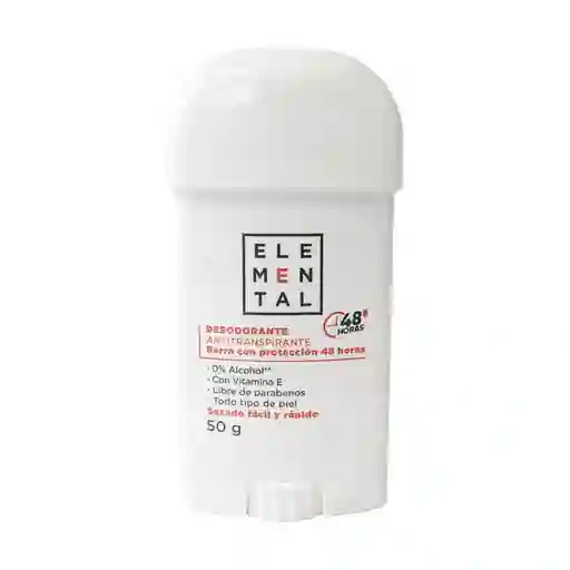 Elemental Desodorante Barra Antitranspirante Mujer Vitamina E