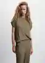 Pantalón Birbi Khaki Talla XS Mujer Mango