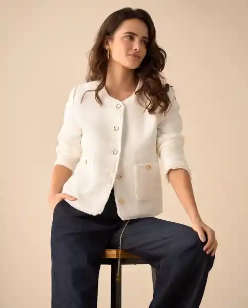 Chaqueta Blanco Puro Claro Talla S 421G202 Esprit