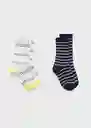 Calcetines Rayas Verde Verde Pastel Talla 21 Niños Mango