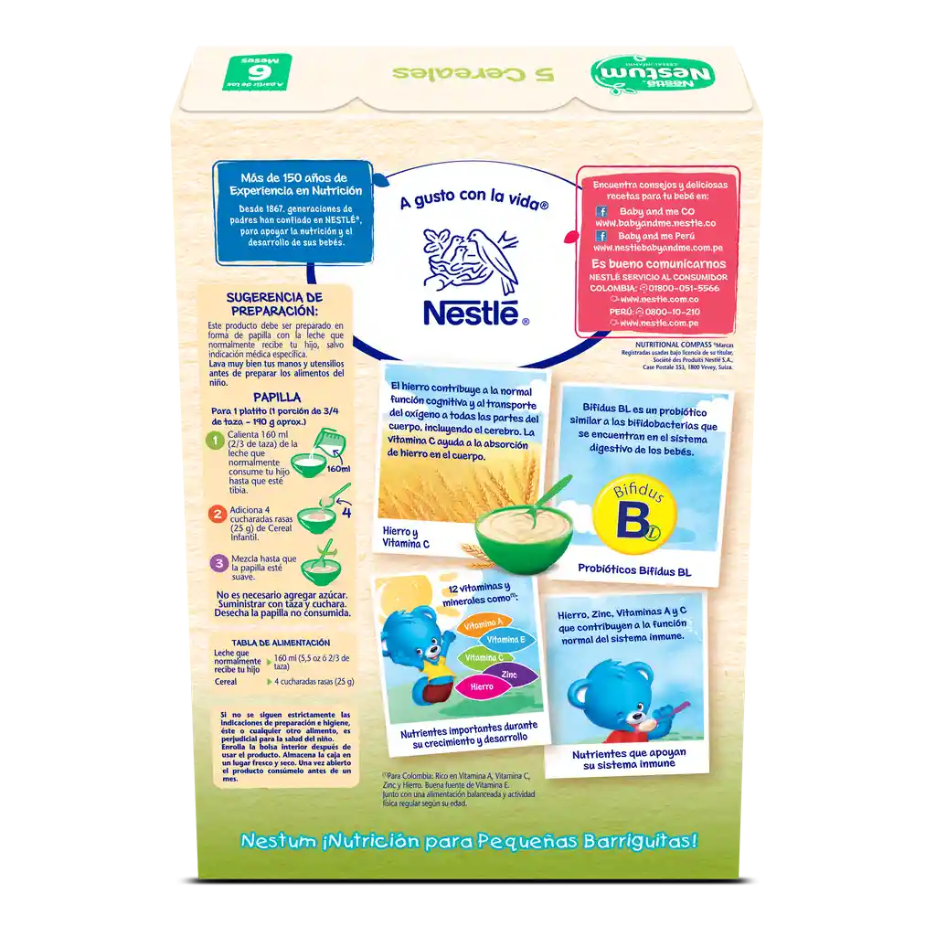 Cereal infantil NESTUM 5 Cereales x 350g