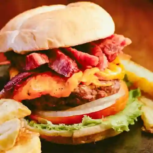 Hamburguesa Mixta Res y Chorizo