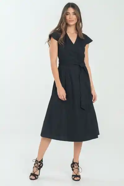 Vestido Midi Khaylee Color Azul Oscuro Talla S Ragged