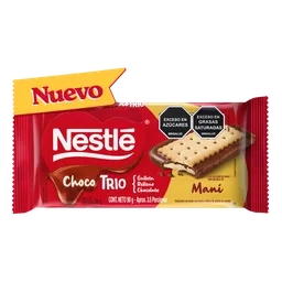 Nestlé Chocotrio Chocolate Con Galleta y Relleno de Maní 90 g