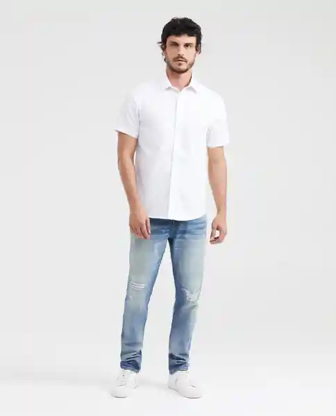 Camisa Line Shirt Masculino Blanco Radiante Claro M Chevignon