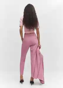 Pantalón Boreal Rosa Talla 44 Mujer Mango