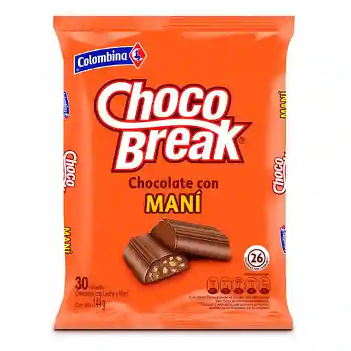 Choco Break Chocolate con Leche y Maní