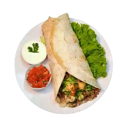 Burrito de la Casa(res,pollo,chicharrin)