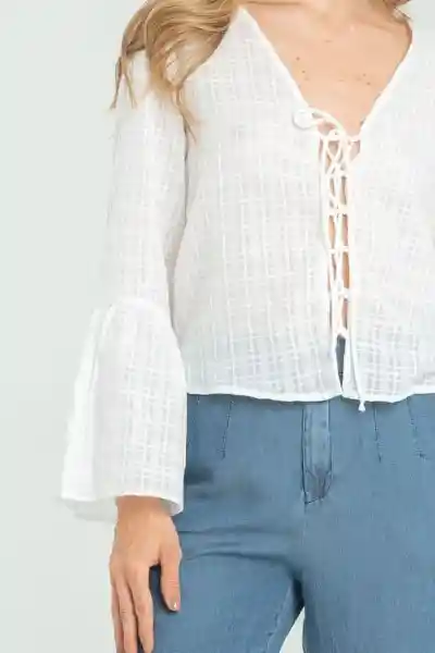 Blusa Summer Color Blanco Crudo Talla XS Ragged