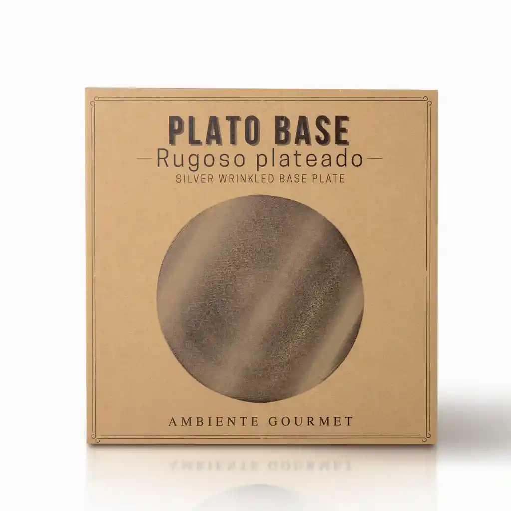 Ambiente Gourmet Plato Base Glam Plateado