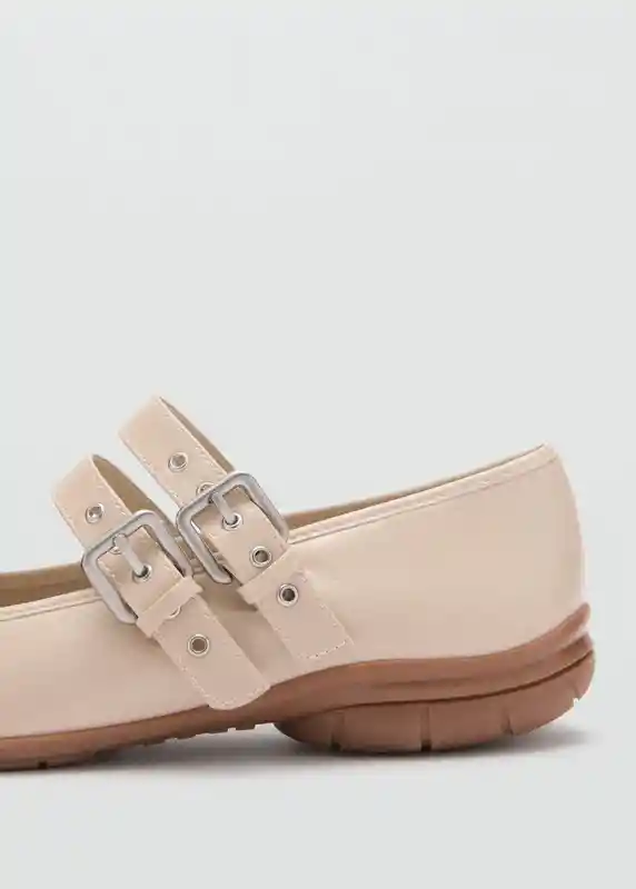 Zapatos Elastic Beige Talla 41 Mujer Mango