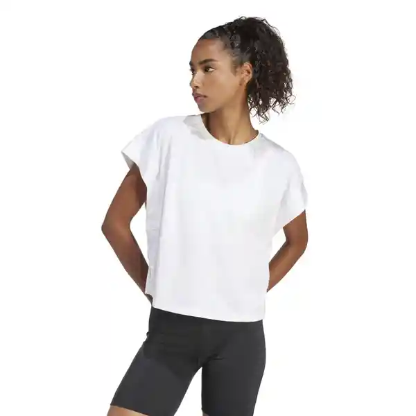 Adidas Camiseta Studio Para Mujer Blanco Talla M