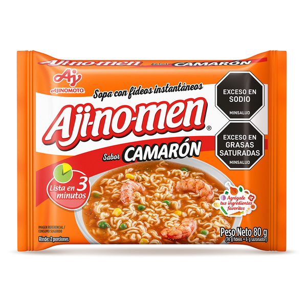 Ajinomen Camarón Sopa instantánea con Fideos 80 g