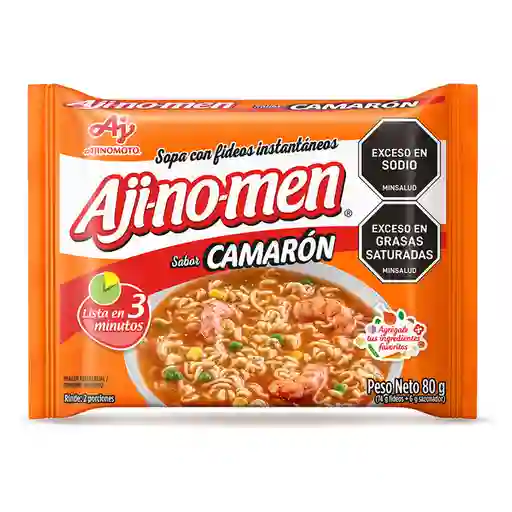 Ajinomen Camarón Sopa instantánea con Fideos