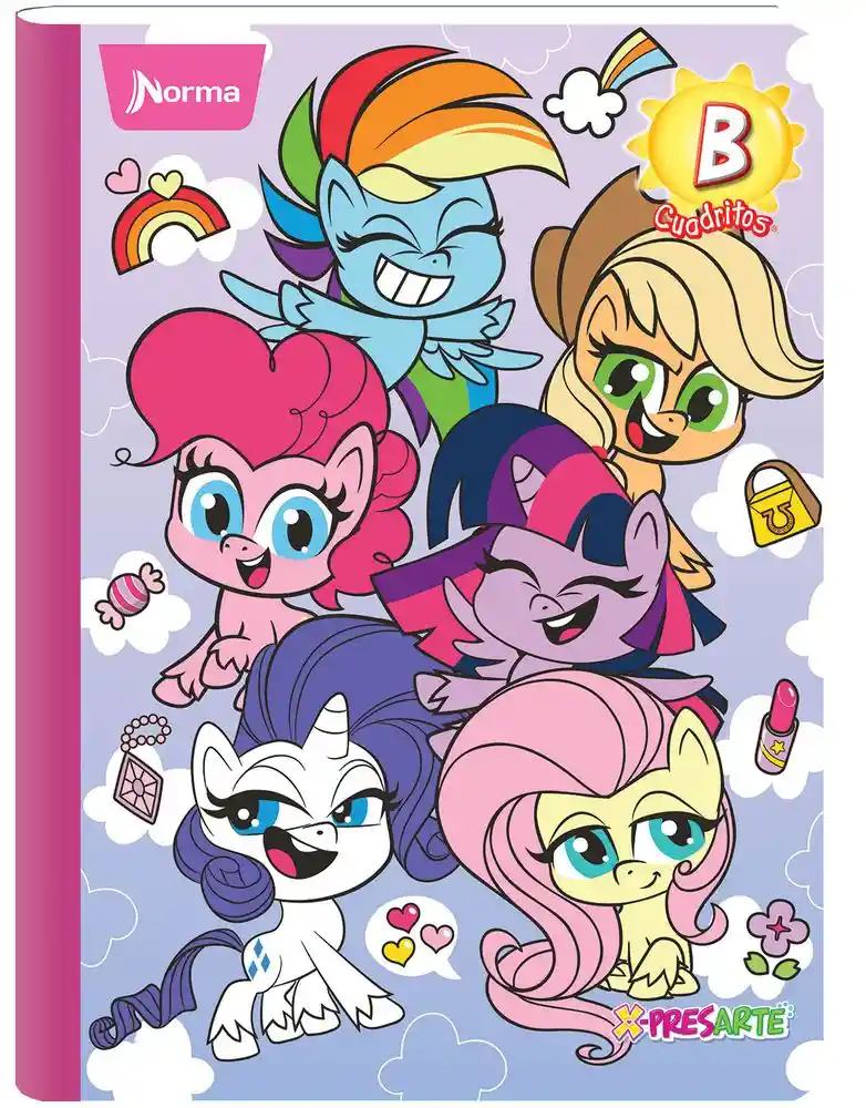 Cuaderno. My Little Pony Cuadriculado 100 Hojas Cosido Cuadernos Norma