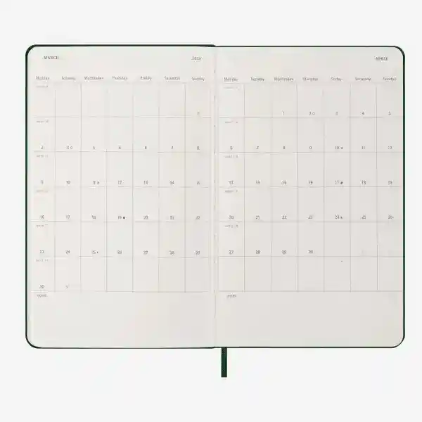 Moleskine Agenda Diaria Verde Grande Hc 2026