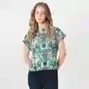 Camiseta Cuello Redondo Manga Corta Multicolor Talla XS 710053