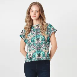 Camiseta Cuello Redondo Manga Corta Multicolor Talla XS 710053