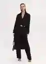 Gabardina Trench Gatsby Negro Talla L Mujer Mango