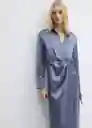 Vestido Lily Agua Talla L Mujer Mango