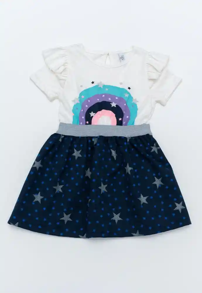 Vestido Manga Corta 3t-blanco