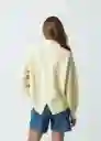 Suéter Tejido Mujer Amarillo Transparente Claro M Naf Naf