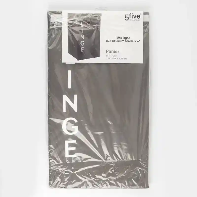 5Five Cesta Ropa Gris Plegable 105666