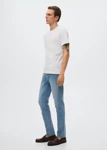 Pantalón Jean Jan Tejano Claro Talla 54 Hombre Mango