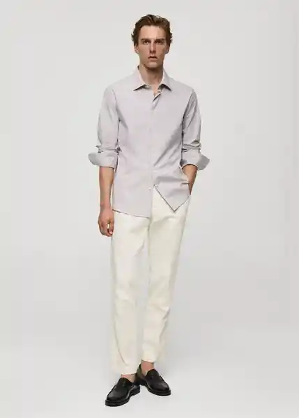 Camisa Vecchia Marrón Talla XL Hombre Mango