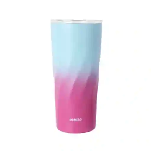 Vaso de Acero Azul y Rosa 600 mL Miniso